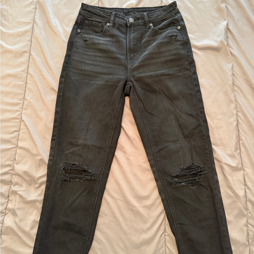 Distressed Black Jeans for Women